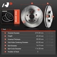 thumbnail image 5 of A-Premium Front Disc Brake Rotors Set Compatible with Toyota Camry 1992-2006 Solara 1999-2003 Sienna 1998-2003 Avalon 1995-2004 Lexus ES300 1992-2001, 5 of 8