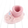 thumbnail image 4 of URMAGIC Baby Boy Girl Indoor Faux Booties Toddler Cartoon Winter Shoes Infant Fleece Slippers, 4 of 5