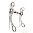 thumbnail image 4 of AJ Tack Aluminum Three Piece Copper Roller Snaffle Bit, 4 of 4