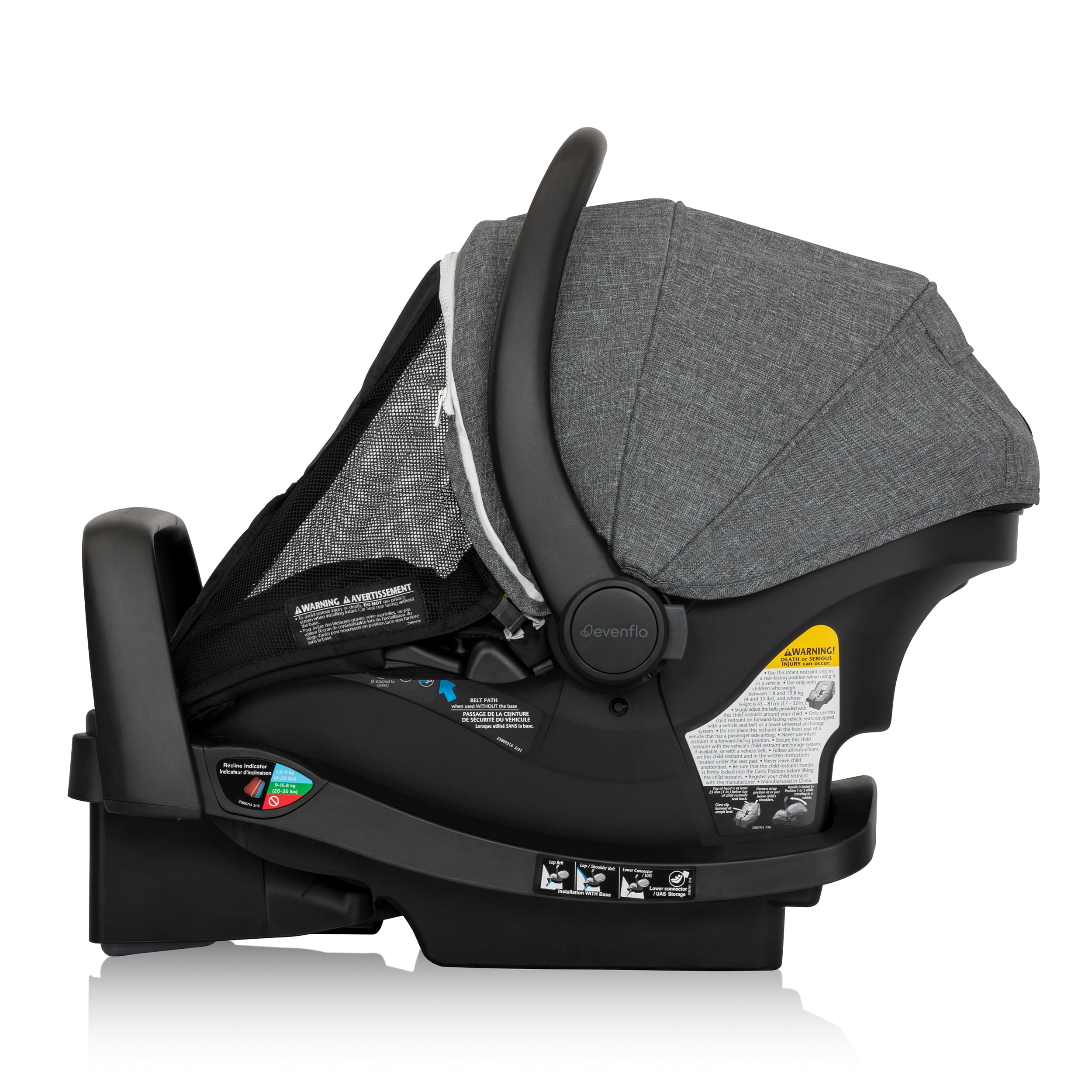 Evenflo LiteMax Vizor Infant Car Seat  (Sable Black)