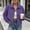 Purple, variant on Women's Corduroy Button Down Jacket Long Sleeve Solid Lightweight Casual Plus Size Coat