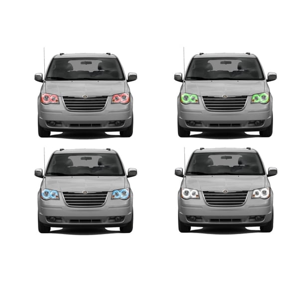 Flashtech RGB Color Changing LED Halo kit for 2005-2010 Chrysler Town & Country Headlights