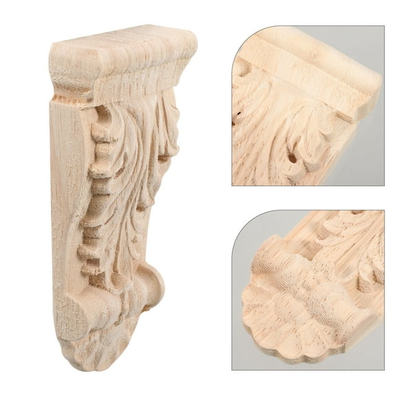 HONMEET Living Room Decoration Wood Corbels European Style 2Pcs 4.3X1.9X0.8In