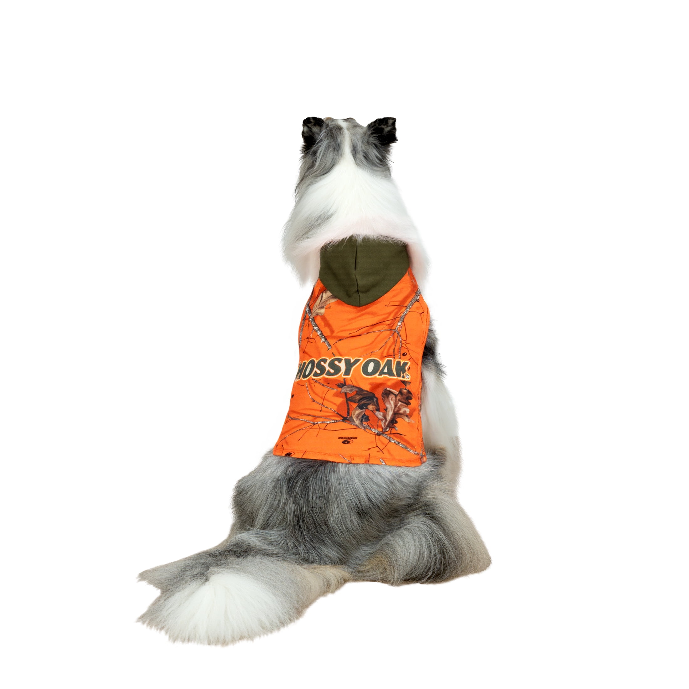 Mossy Oak Fall Dog Hoodie, Country Camo, Orange, XL