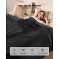 thumbnail image 4 of Ocuuziisu Electric Blanket 90" x 100" King Size Heated Blanket, Flannel and Sherpa, 10 Hour Auto-off, 9 Heat Settings, Fast Heating, Machine Washable, Black, 4 of 9