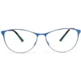 thumbnail image 3 of Tango Optics Metal Cateye Optical Eyeglasses Frame Flexible Stainless Steel Blue For Prescription Lens -, 3 of 7