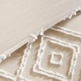 thumbnail image 5 of Tufted Comforter Boho Shabby Chic Bedding Set Jacquard Feometry Beige Queen Size, 5 of 6