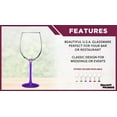 thumbnail image 2 of 10 ARC Cachet White Wine Glasses Set, 19 oz. - Barware, Sturdy, Vibrant - Purple, 2 of 5