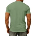 thumbnail image 7 of ZXLBBD Mens T-Shirts Short Sleeve V Neck Solid Color Comfortable Fit Basic Tee with Front Pocket for Beach Vacation Versatile Casual Summer Tshirt,Light Green,3XL, 7 of 7