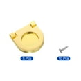 thumbnail image 3 of Uxcell 5 Pack Flush Pull Handle, 1.38 Inch Hidden Recessed Furniture Grip Ring Pull, Gold, 3 of 6