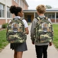 thumbnail image 4 of DISNIMO Camo Tiger Print 17 Inch School Backpack for Boys Teens Kids, Lightweight Bookbag with Front Compartments & Side Pockets for Elementary Middle Students, Boys Back to School Supplies, 4 of 7