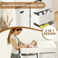 thumbnail image 5 of KORIMEFA Baby Changing Table with 3 Storage Drawers & Hamper , Portable Diaper Station, Space-Saving Nursery Organizer , Easy Assembly (White), 5 of 11