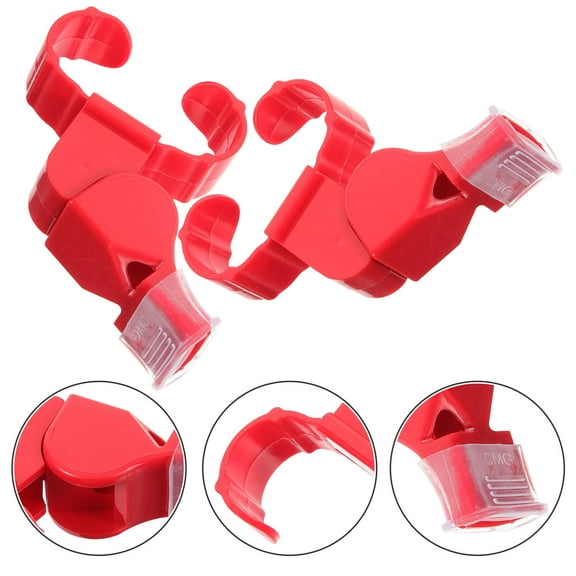USHOBE 2Pcs Multifunction Whistle for and Pet Dog Training Red ABS Material 3.5x1.9in