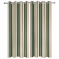 thumbnail image 2 of Outdoor Curtains for Patio Waterproof, Green Brown Striped Windproof Pravicy Outside Porch Blackout Curtain, Modern Stripes Art Farmhouse Sun Blocking Grommets Curtains for Cabana 2 Panels 54"x95", 2 of 9