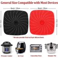 thumbnail image 3 of FrostHike 8 Inch Reusable Air Fryer Liners with Raised Silicone Tray Accessories Non-Stick Air Fryer Accessories for Most Large Air Fryer Replacement, Air Fryer Mats,square, 3 of 5