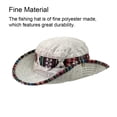 thumbnail image 3 of Sombrero de pesca Minnieouse estilo japonés a prueba de sol y viento con cordón Gris blanco, 3 of 6