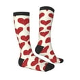 thumbnail image 3 of Daiia Sports Socks Love Printed Novelty Crew Socks for Men Women Knee High Socks Cotton Socks Soft & Breathable Support Unisex Socks, 3 of 9