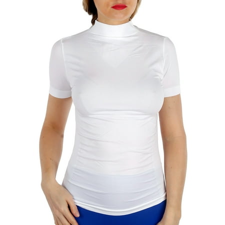 Download KS-AllyCat - AllyCat Women Short Sleeves Mock Neck ...