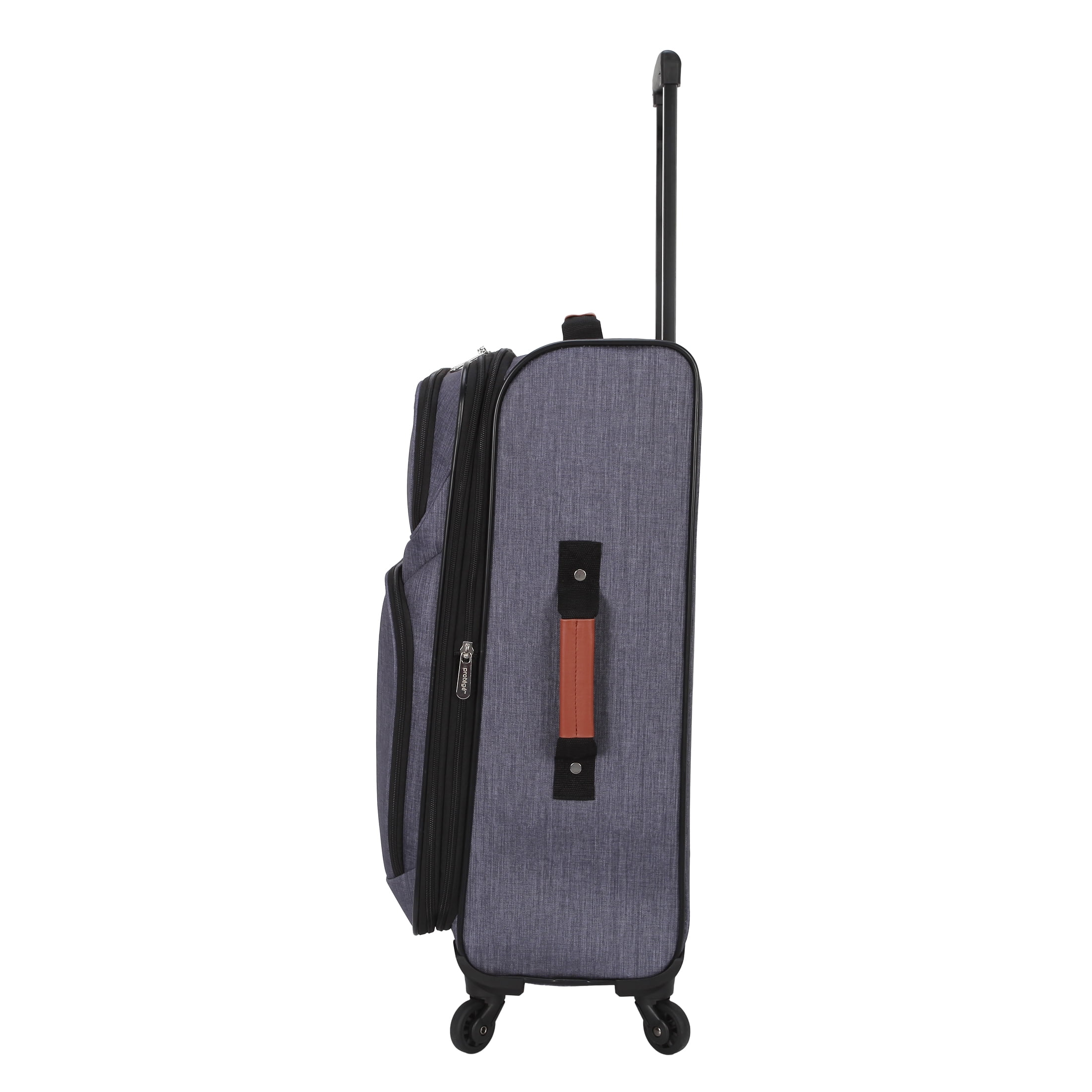 Protege 3-Piece Softside Luggage Travel Set, Includes Medium Checked Luggage, Carry On Duffel and Boarding Tote, Gray