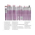 thumbnail image 2 of Purple & Silver 20-Piece Professional & Daily Makeup Brush Set, 2 of 7