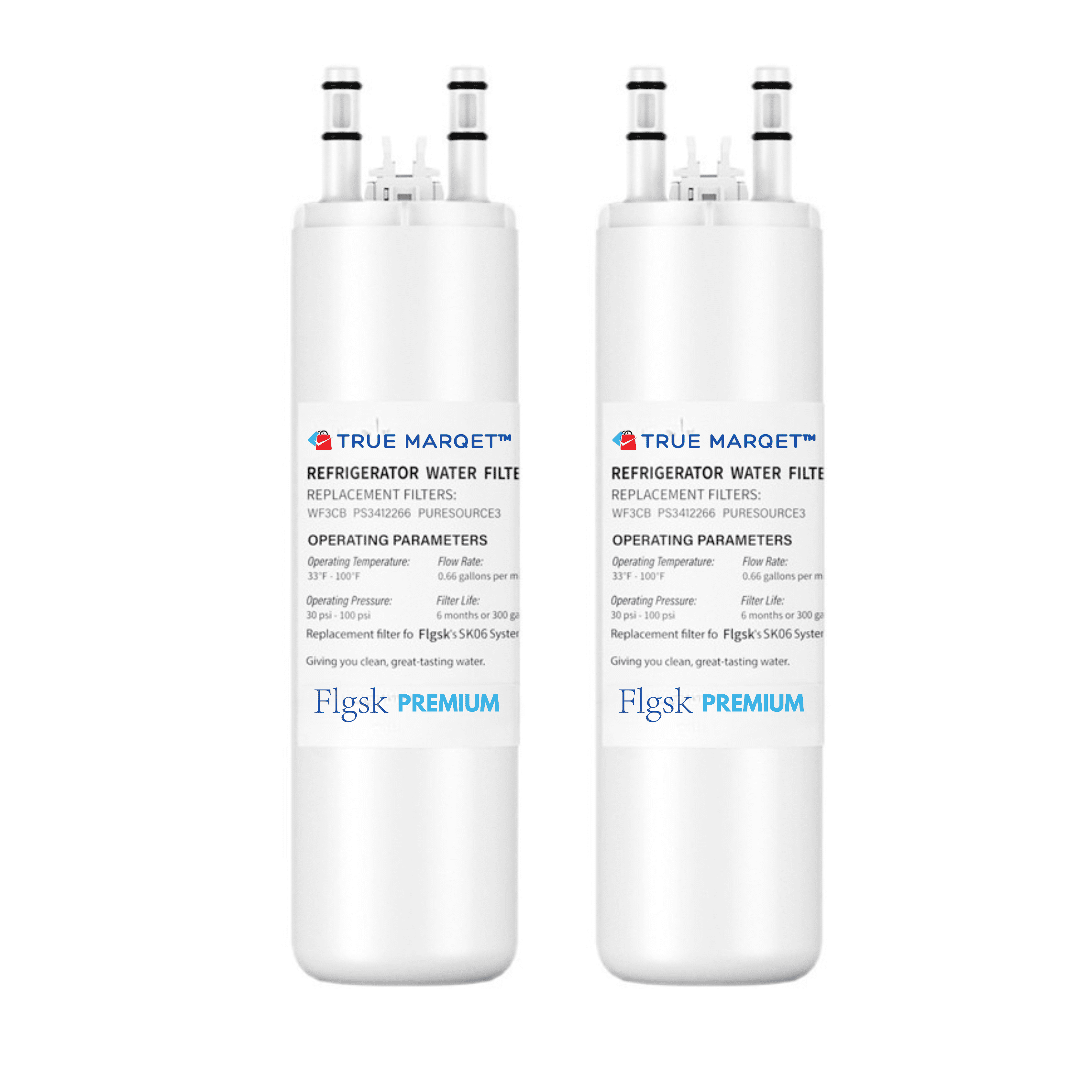 True Marqet 4 Pack Premium Fridge Replacement Filter for Frigidaire WF3CB, Pure Source 3, WF425, 706465, 242069601