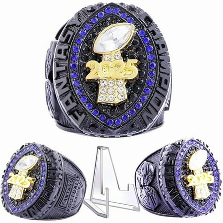 2025 Fantasy Football Championship Ring Heavy FFL Champion Trophy Ring Award Trophy for Fantasy Football League Winner