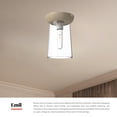 thumbnail image 3 of FM542007AGWT-Alora Lighting-Emil - 1 Light Flush Mount-10 Inches Tall and 7 Inches Wide-Aged Gold/Walnut Finish, 3 of 7