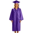 Graduation Neck Adult Graduation Gown Set with Cap and Tassel, Matte V-Neck Robe with ...