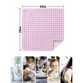 thumbnail image 4 of Pink Grid Cloth Napkins Set of 8 Reusable Dinner Napkins, Checkered Plaid Gingham Lattice Trellis Print Cocktail Napkin Washable Table Napkins for Wedding/Holiday Party/Baby Shower 20"x20", 4 of 7