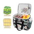thumbnail image 2 of FORMRS Insulated Cooler Bag 24 Cans Capacity Soft Leakproof Lunch Box with Side Pockets, Black Floral Cat Pattern, 2 of 7