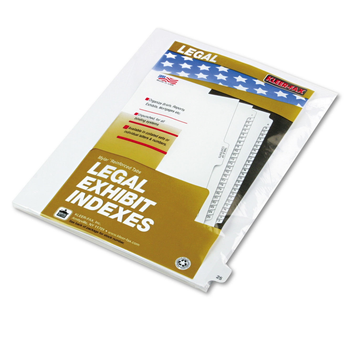 80000 Series Legal Index Dividers, Side Tab, Printed "25", 25/Pack