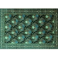 thumbnail image 1 of Ahgly Company Machine Washable Indoor Rectangle Persian Turquoise Blue Traditional Area Rugs, 7' x 10', 1 of 4