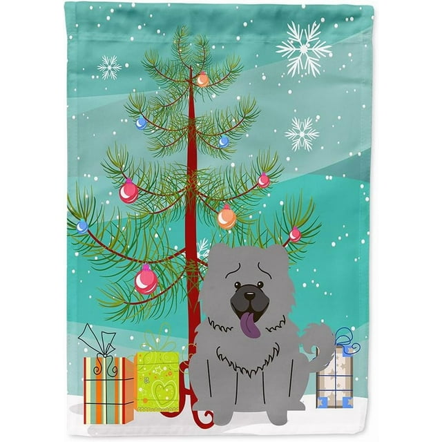 Caroline&#;s Treasures BBCHF Merry Christmas Tree Greater Swiss Mountain Dog House Flag Large Multicolor