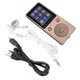 thumbnail image 1 of Pantalla portátil Reproductor de música MP4 Compatible con tarjeta TF de 32 GB con auriculares Tiempo de espera prolongado Oro rosa, 1 of 5
