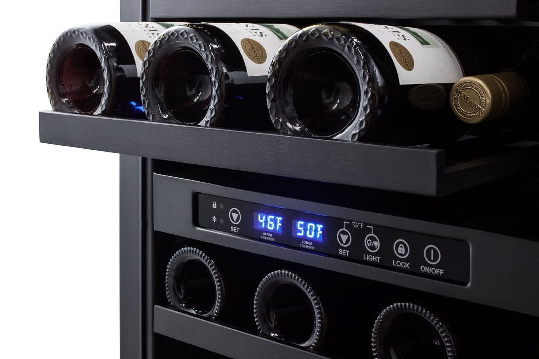 18 Inches Wide Built-In Wine Cellar, Standard, black