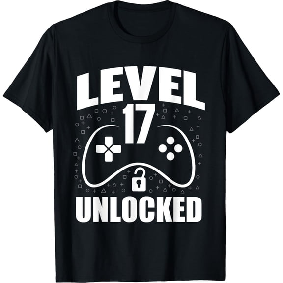 Exquisite and comfortable-17th Birthday Gaming Gamer 17 Years Old Bday T-Shirt