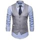 thumbnail image 3 of Chaleco de traje de talla grande para hombre, color liso, de un solo botón, para negocios., 3 of 4