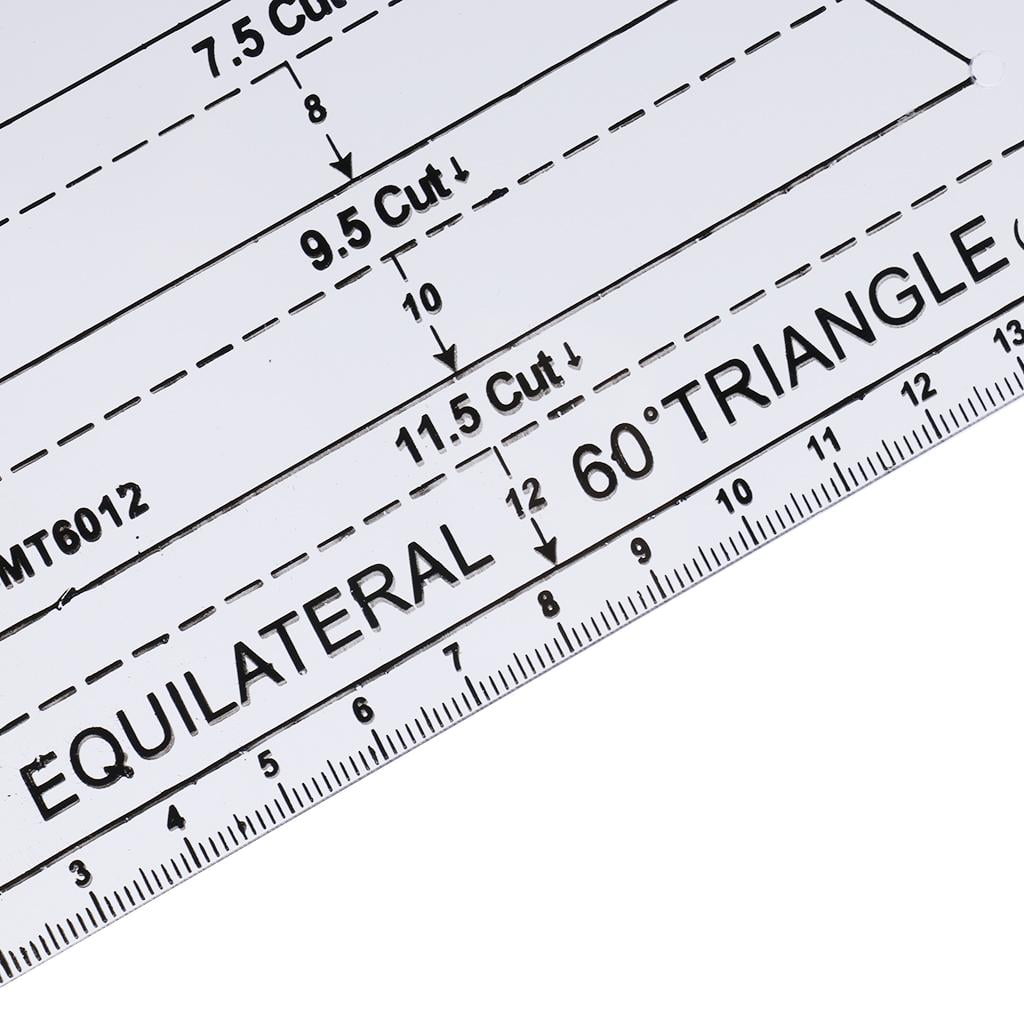 60 Degree Equilateral Triangle Quilting Ruler for Quilting Paper Arts Craft
