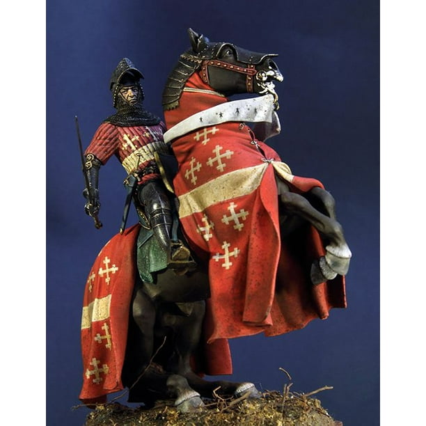 Pegaso Models 75mm Medieval Knight XIV c. White Metal Figure Kit 75