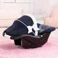 thumbnail image 5 of Bayer Design: Doll Deluxe Car Seat - Navy Blue & White - Portable Travel Carrier For Dolls Up To 18", Sunshade & Carry Handle, Use As Rocker, Kid 3+, 5 of 9