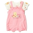 thumbnail image 3 of Disney Winnie the Pooh Piglet Newborn Baby Girls French Terry Short Overalls and T-Shirt Newborn to Infant, 3 of 5