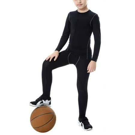 Prettyui Child Sports Compression Base Layer T-Shirt Athletic Shirts & Tops Sizes120-150