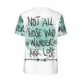 thumbnail image 3 of Balery Not All Who Wander Are Lost1 Baseball Jersey for Men Casual Button Down Shirts Short Sleeve Active Team Sports Uniform-Small, 3 of 9
