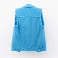 thumbnail image 2 of SWSMCLT Women's Soft Denim Vest Tank Top Thin Fashion Button Vest Sleeveless Cotton Summer Loose Fall Pocket Sky Blue Medium, 2 of 4