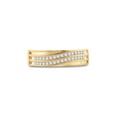 thumbnail image 2 of 10kt Yellow Gold Mens Round Diamond Wedding Band Ring 1/4 Cttw, 2 of 4