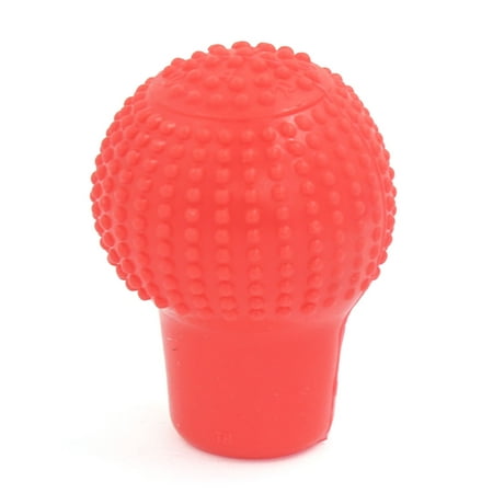 Silicone Round Shaped 5 Speed Gear Stick Shift Knob Cover Red for Car