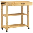 thumbnail image 2 of vidaXL Kitchen Trolley MONZA 84x40x90 cm Solid Wood Pine, 2 of 5