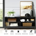 thumbnail image 6 of Costway 58'' Modern Wood TV Stand Console Storage Entertainment Media Center Black, 6 of 10