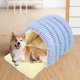 thumbnail image 5 of Gato Perro Cama para Dormir Nido Cerrado de Peluche | Diseño a cuadros suave, cálido y de doble color - Poliéster lavable extraíble | Casa portátil y acogedora para mascotas para uso en interiores, 5 of 7