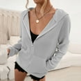 thumbnail image 2 of Vedolay Womens Fashion Open Front Basic Classic Casual Soft Tops with Pocket Grey,M, 2 of 5